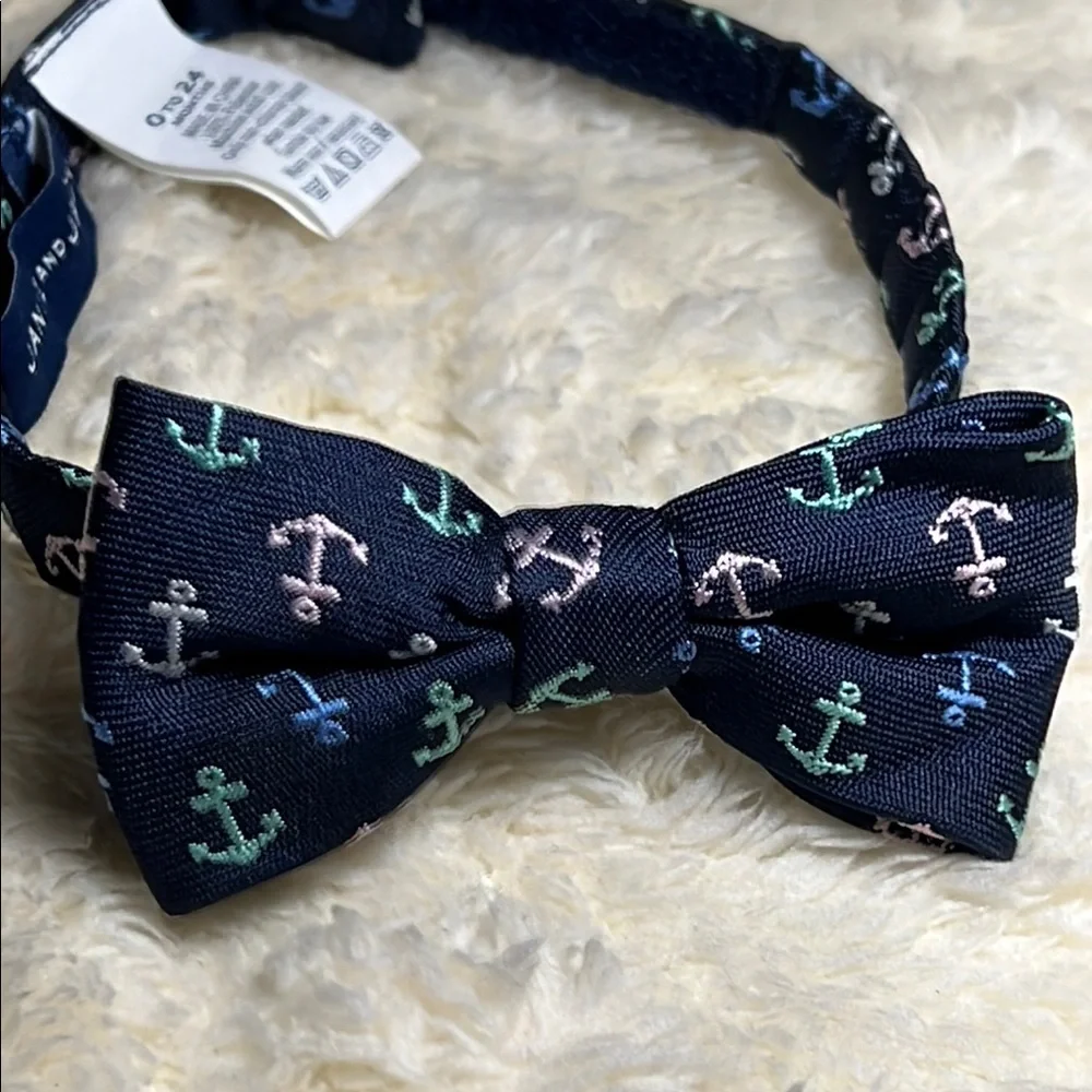 Janie and Jack Blue and Pink Nautical Bow Tie